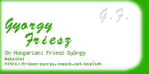 gyorgy friesz business card